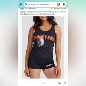 Hooters Ripple Junction Black Outfit Set Costume Adult xs New